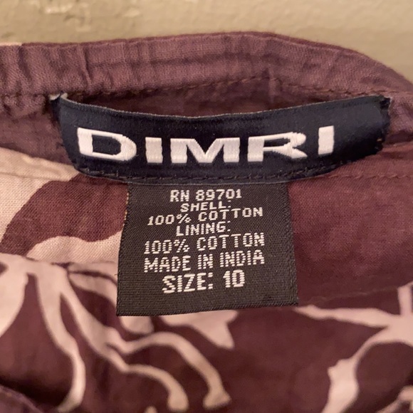 Dimri tropical print brown and cream skirt - Picture 4 of 4